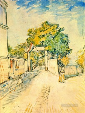  entra Pintura al %C3%B3leo - Entrada al Moulin de la Galette Vincent van Gogh